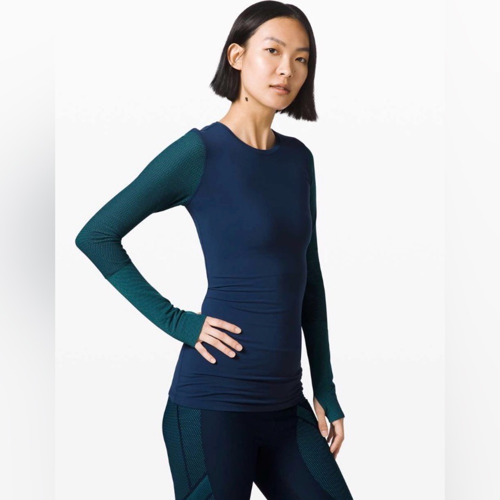 Lululemon My Element Long Sleeve lululemon x Roksanda True Navy / Arctic Teal 4